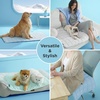image:imageBedsure Cooling Mat for Large Dogs QMaxgt05 Thin Breathable Cold Crate Pad for Pet Portable Washable Kennel Bed for Summer Active Dog with Chill Cool Soothing Fabric to Rapid Cooling 35x23 GreenBaby Blue