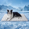 image:imageBedsure Cooling Mat for Large Dogs QMaxgt05 Thin Breathable Cold Crate Pad for Pet Portable Washable Kennel Bed for Summer Active Dog with Chill Cool Soothing Fabric to Rapid Cooling 35x23 GreenPearl Grey