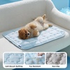 image:imageBedsure Cooling Mat for Large Dogs QMaxgt05 Thin Breathable Cold Crate Pad for Pet Portable Washable Kennel Bed for Summer Active Dog with Chill Cool Soothing Fabric to Rapid Cooling 35x23 GreenBaby Blue