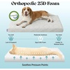 image:imageLE SURE Cooling Dog Beds Large Sized Dog QMaxgt05 Cooling Mat with Removable Washable Cover Breathable Orthopedic Egg Crate Foam NonSlip Summer Pad for ActiveSeniorLongHaired Pets 35x22 InchCooling Gray