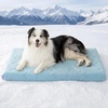 image:imageLE SURE Cooling Dog Beds Large Sized Dog QMaxgt05 Cooling Mat with Removable Washable Cover Breathable Orthopedic Egg Crate Foam NonSlip Summer Pad for ActiveSeniorLongHaired Pets 35x22 InchCooling Blue