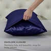 image:imageBedsure Satin Pillowcases Similar to Silk Pillow Cases Queen Size Set of 2 Pure White Cooling Pillow Case for Sleeping Women with Envelope Closure Gifts for Women Men 20x30 Inches 2pcs08  Navy