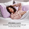 image:imageBedsure Satin Pillowcases Similar to Silk Pillow Cases Queen Size Set of 2 Pure White Cooling Pillow Case for Sleeping Women with Envelope Closure Gifts for Women Men 20x30 Inches 2pcs18  Lavender
