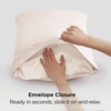 image:imageBedsure Satin Pillowcases Similar to Silk Pillow Cases Queen Size Set of 2 Pure White Cooling Pillow Case for Sleeping Women with Envelope Closure Gifts for Women Men 20x30 Inches 2pcs03  Beige