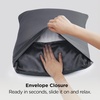 image:imageBedsure Satin Pillowcases Similar to Silk Pillow Cases Queen Size Set of 2 Pure White Cooling Pillow Case for Sleeping Women with Envelope Closure Gifts for Women Men 20x30 Inches 2pcs22  Space Grey