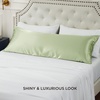 image:imageBedsure Satin Pillowcases Similar to Silk Pillow Cases Queen Size Set of 2 Pure White Cooling Pillow Case for Sleeping Women with Envelope Closure Gifts for Women Men 20x30 Inches 2pcs21  Sage Green