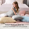 image:imageBedsure Satin Pillowcases Similar to Silk Pillow Cases Queen Size Set of 2 Pure White Cooling Pillow Case for Sleeping Women with Envelope Closure Gifts for Women Men 20x30 Inches 2pcs29  Champagne