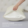 image:imageBedsure Satin Pillowcases Similar to Silk Pillow Cases Queen Size Set of 2 Pure White Cooling Pillow Case for Sleeping Women with Envelope Closure Gifts for Women Men 20x30 Inches 2pcs09  Ivory