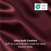 image:imageBedsure Satin Pillowcases Similar to Silk Pillow Cases Queen Size Set of 2 Pure White Cooling Pillow Case for Sleeping Women with Envelope Closure Gifts for Women Men 20x30 Inches 2pcs12  Burgundy