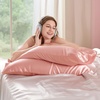 image:imageBedsure Satin Pillowcases Similar to Silk Pillow Cases Queen Size Set of 2 Pure White Cooling Pillow Case for Sleeping Women with Envelope Closure Gifts for Women Men 20x30 Inches 2pcs17  Peach Pink