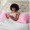 image:imageBedsure Satin Pillowcases Similar to Silk Pillow Cases Queen Size Set of 2 Pure White Cooling Pillow Case for Sleeping Women with Envelope Closure Gifts for Women Men 20x30 Inches 2pcs04  Pink