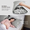 image:imageBedsure Satin Pillowcases Similar to Silk Pillow Cases Queen Size Set of 2 Pure White Cooling Pillow Case for Sleeping Women with Envelope Closure Gifts for Women Men 20x30 Inches 2pcs01  Silver Grey