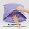 image:imageBedsure Satin Pillowcases Similar to Silk Pillow Cases Queen Size Set of 2 Pure White Cooling Pillow Case for Sleeping Women with Envelope Closure Gifts for Women Men 20x30 Inches 2pcs26  Lilac