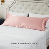 image:imageBedsure Satin Pillowcases Similar to Silk Pillow Cases Queen Size Set of 2 Pure White Cooling Pillow Case for Sleeping Women with Envelope Closure Gifts for Women Men 20x30 Inches 2pcs17  Peach Pink