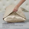 image:imageBedsure Satin Pillowcases Similar to Silk Pillow Cases Queen Size Set of 2 Pure White Cooling Pillow Case for Sleeping Women with Envelope Closure Gifts for Women Men 20x30 Inches 2pcs16  Khaki