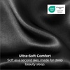 image:imageBedsure Satin Pillowcases Similar to Silk Pillow Cases Queen Size Set of 2 Pure White Cooling Pillow Case for Sleeping Women with Envelope Closure Gifts for Women Men 20x30 Inches 2pcs06  Black