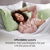 image:imageBedsure Satin Pillowcases Similar to Silk Pillow Cases Queen Size Set of 2 Pure White Cooling Pillow Case for Sleeping Women with Envelope Closure Gifts for Women Men 20x30 Inches 2pcs21  Sage Green