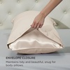 image:imageBedsure Satin Pillowcases Similar to Silk Pillow Cases Queen Size Set of 2 Pure White Cooling Pillow Case for Sleeping Women with Envelope Closure Gifts for Women Men 20x30 Inches 2pcs03  Beige