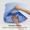 image:imageBedsure Satin Pillowcases Similar to Silk Pillow Cases Queen Size Set of 2 Pure White Cooling Pillow Case for Sleeping Women with Envelope Closure Gifts for Women Men 20x30 Inches 2pcs28  Sky Blue