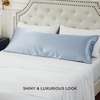 image:imageBedsure Satin Pillowcases Similar to Silk Pillow Cases Queen Size Set of 2 Pure White Cooling Pillow Case for Sleeping Women with Envelope Closure Gifts for Women Men 20x30 Inches 2pcs23  Stone Blue