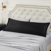 image:imageBedsure Satin Pillowcases Similar to Silk Pillow Cases Queen Size Set of 2 Pure White Cooling Pillow Case for Sleeping Women with Envelope Closure Gifts for Women Men 20x30 Inches 2pcs06  Black