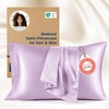 image:imageBedsure Satin Pillowcases Similar to Silk Pillow Cases Queen Size Set of 2 Pure White Cooling Pillow Case for Sleeping Women with Envelope Closure Gifts for Women Men 20x30 Inches 2pcs18  Lavender