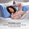 image:imageBedsure Satin Pillowcases Similar to Silk Pillow Cases Queen Size Set of 2 Pure White Cooling Pillow Case for Sleeping Women with Envelope Closure Gifts for Women Men 20x30 Inches 2pcs28  Sky Blue
