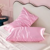 image:imageBedsure Satin Pillowcases Similar to Silk Pillow Cases Queen Size Set of 2 Pure White Cooling Pillow Case for Sleeping Women with Envelope Closure Gifts for Women Men 20x30 Inches 2pcs04  Pink