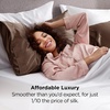image:imageBedsure Satin Pillowcases Similar to Silk Pillow Cases Queen Size Set of 2 Pure White Cooling Pillow Case for Sleeping Women with Envelope Closure Gifts for Women Men 20x30 Inches 2pcs25  Brown