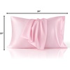 image:imageBedsure Satin Pillowcases Similar to Silk Pillow Cases Queen Size Set of 2 Pure White Cooling Pillow Case for Sleeping Women with Envelope Closure Gifts for Women Men 20x30 Inches 2pcs04  Pink