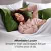 image:imageBedsure Satin Pillowcases Similar to Silk Pillow Cases Queen Size Set of 2 Pure White Cooling Pillow Case for Sleeping Women with Envelope Closure Gifts for Women Men 20x30 Inches 2pcs20  Moss