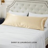 image:imageBedsure Satin Pillowcases Similar to Silk Pillow Cases Queen Size Set of 2 Pure White Cooling Pillow Case for Sleeping Women with Envelope Closure Gifts for Women Men 20x30 Inches 2pcs29  Champagne