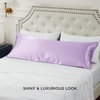 image:imageBedsure Satin Pillowcases Similar to Silk Pillow Cases Queen Size Set of 2 Pure White Cooling Pillow Case for Sleeping Women with Envelope Closure Gifts for Women Men 20x30 Inches 2pcs18  Lavender
