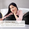 image:imageBedsure Satin Pillowcases Similar to Silk Pillow Cases Queen Size Set of 2 Pure White Cooling Pillow Case for Sleeping Women with Envelope Closure Gifts for Women Men 20x30 Inches 2pcs06  Black