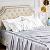 image:imageBedsure Satin Pillowcases Similar to Silk Pillow Cases Queen Size Set of 2 Pure White Cooling Pillow Case for Sleeping Women with Envelope Closure Gifts for Women Men 20x30 Inches 2pcs02  Pure White