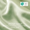 image:imageBedsure Satin Pillowcases Similar to Silk Pillow Cases Queen Size Set of 2 Pure White Cooling Pillow Case for Sleeping Women with Envelope Closure Gifts for Women Men 20x30 Inches 2pcs21  Sage Green