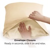 image:imageBedsure Satin Pillowcases Similar to Silk Pillow Cases Queen Size Set of 2 Pure White Cooling Pillow Case for Sleeping Women with Envelope Closure Gifts for Women Men 20x30 Inches 2pcs29  Champagne
