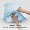 image:imageBedsure Satin Pillowcases Similar to Silk Pillow Cases Queen Size Set of 2 Pure White Cooling Pillow Case for Sleeping Women with Envelope Closure Gifts for Women Men 20x30 Inches 2pcs13  Aqua