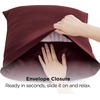 image:imageBedsure Satin Pillowcases Similar to Silk Pillow Cases Queen Size Set of 2 Pure White Cooling Pillow Case for Sleeping Women with Envelope Closure Gifts for Women Men 20x30 Inches 2pcs12  Burgundy