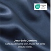 image:imageBedsure Satin Pillowcases Similar to Silk Pillow Cases Queen Size Set of 2 Pure White Cooling Pillow Case for Sleeping Women with Envelope Closure Gifts for Women Men 20x30 Inches 2pcs07  Blue