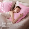 image:imageBedsure Satin Pillowcases Similar to Silk Pillow Cases Queen Size Set of 2 Pure White Cooling Pillow Case for Sleeping Women with Envelope Closure Gifts for Women Men 20x30 Inches 2pcs04  Pink