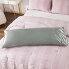 image:imageBedsure Satin Pillowcases Similar to Silk Pillow Cases Queen Size Set of 2 Pure White Cooling Pillow Case for Sleeping Women with Envelope Closure Gifts for Women Men 20x30 Inches 2pcs01  Silver Grey