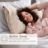 image:imageBedsure Satin Pillowcases Similar to Silk Pillow Cases Queen Size Set of 2 Pure White Cooling Pillow Case for Sleeping Women with Envelope Closure Gifts for Women Men 20x30 Inches 2pcs03  Beige