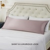 image:imageBedsure Satin Pillowcases Similar to Silk Pillow Cases Queen Size Set of 2 Pure White Cooling Pillow Case for Sleeping Women with Envelope Closure Gifts for Women Men 20x30 Inches 2pcs19  Dusty Rose