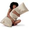 image:imageBedsure Satin Pillowcases Similar to Silk Pillow Cases Queen Size Set of 2 Pure White Cooling Pillow Case for Sleeping Women with Envelope Closure Gifts for Women Men 20x30 Inches 2pcs16  Khaki