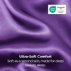 image:imageBedsure Satin Pillowcases Similar to Silk Pillow Cases Queen Size Set of 2 Pure White Cooling Pillow Case for Sleeping Women with Envelope Closure Gifts for Women Men 20x30 Inches 2pcs10  Purple
