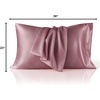 image:imageBedsure Satin Pillowcases Similar to Silk Pillow Cases Queen Size Set of 2 Pure White Cooling Pillow Case for Sleeping Women with Envelope Closure Gifts for Women Men 20x30 Inches 2pcs27  Nostalgia Rose