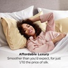 image:imageBedsure Satin Pillowcases Similar to Silk Pillow Cases Queen Size Set of 2 Pure White Cooling Pillow Case for Sleeping Women with Envelope Closure Gifts for Women Men 20x30 Inches 2pcs29  Champagne