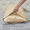 image:imageBedsure Satin Pillowcases Similar to Silk Pillow Cases Queen Size Set of 2 Pure White Cooling Pillow Case for Sleeping Women with Envelope Closure Gifts for Women Men 20x30 Inches 2pcs29  Champagne