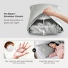 image:imageBedsure Satin Pillowcases Similar to Silk Pillow Cases Queen Size Set of 2 Pure White Cooling Pillow Case for Sleeping Women with Envelope Closure Gifts for Women Men 20x30 Inches 2pcs01  Silver Grey